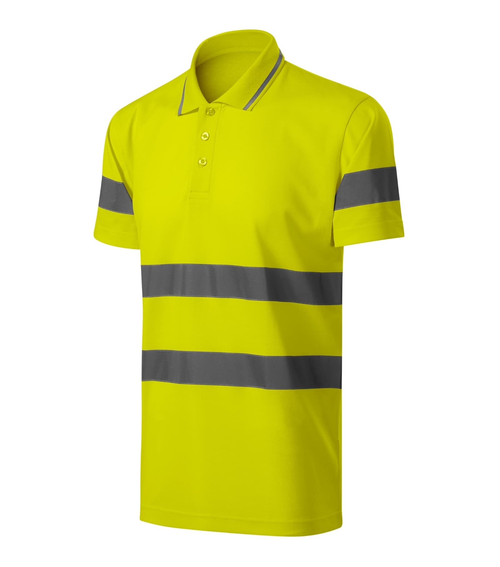Quartz Pulse - Polo Shirt unisex 55% cotton, 45% polyester - 2V9 in fluorescent yellow