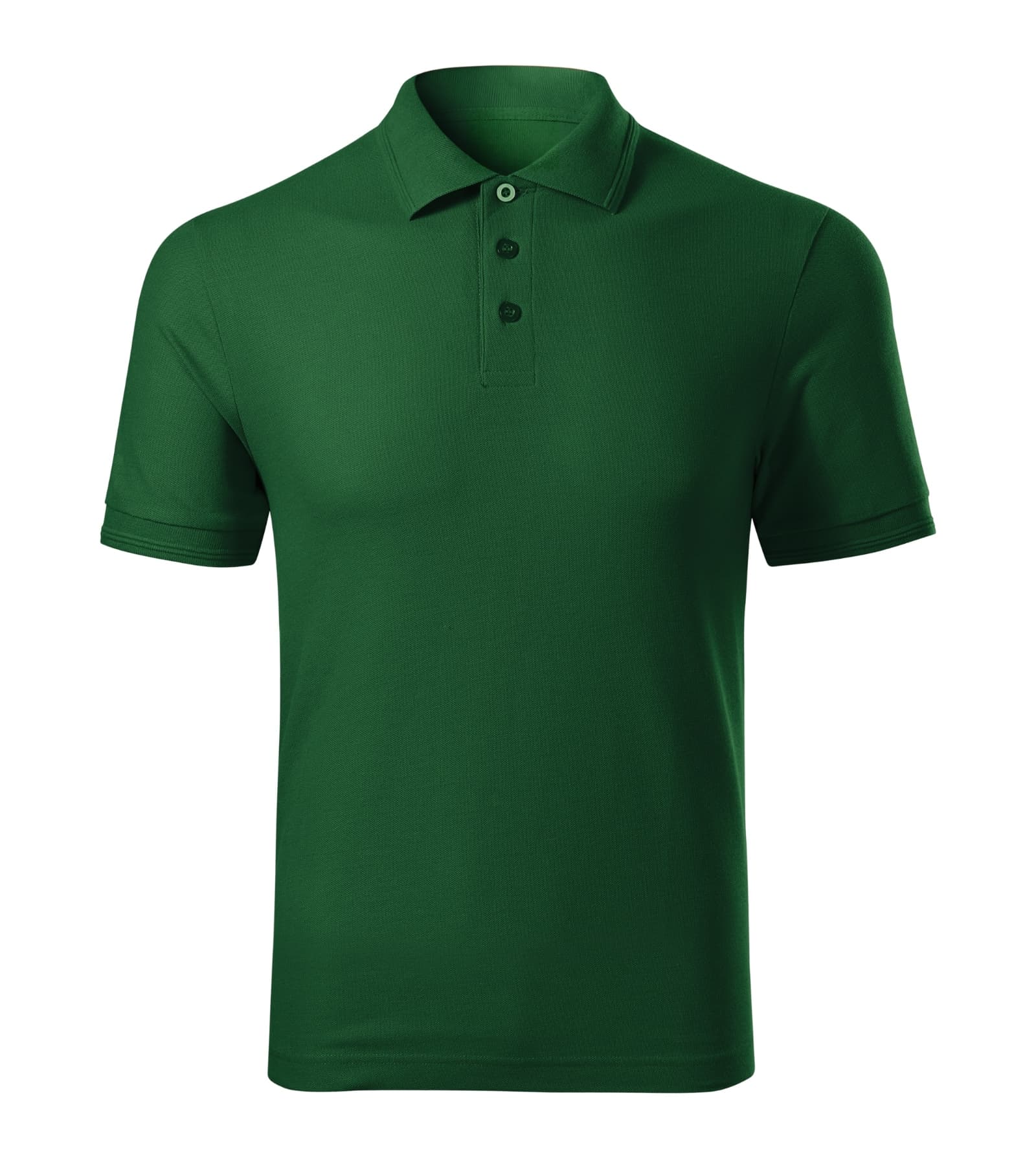 Cobalt Bloom - Polo Shirt men's 65% cotton, 35% polyester - R22 in bottle green