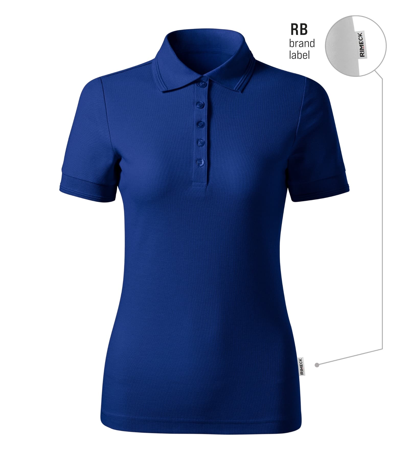Quartz Bloom - Polo Shirt women's 65% cotton, 35% polyester - R23 in royal blue 05 (brand label)