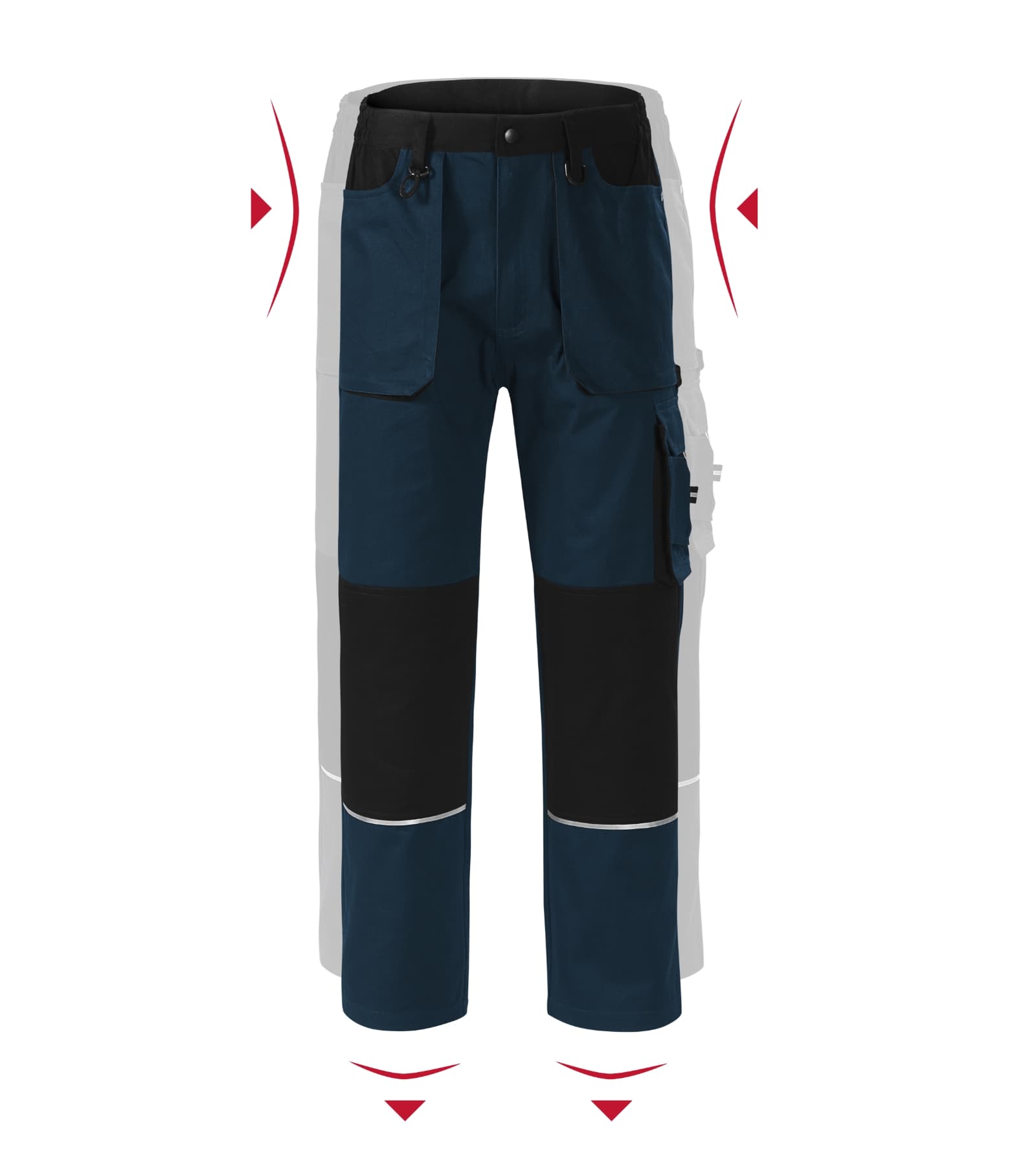 Indigo Horizon - Work Trousers men's 100% cotton - W01 in navy blue