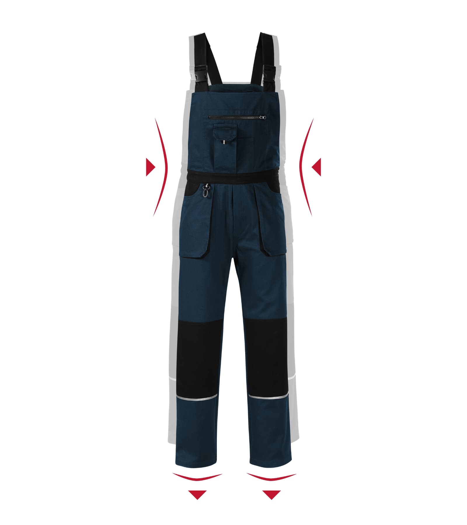 Verdant Horizon - Work Bib Trousers men's 100% cotton - W02 in navy blue