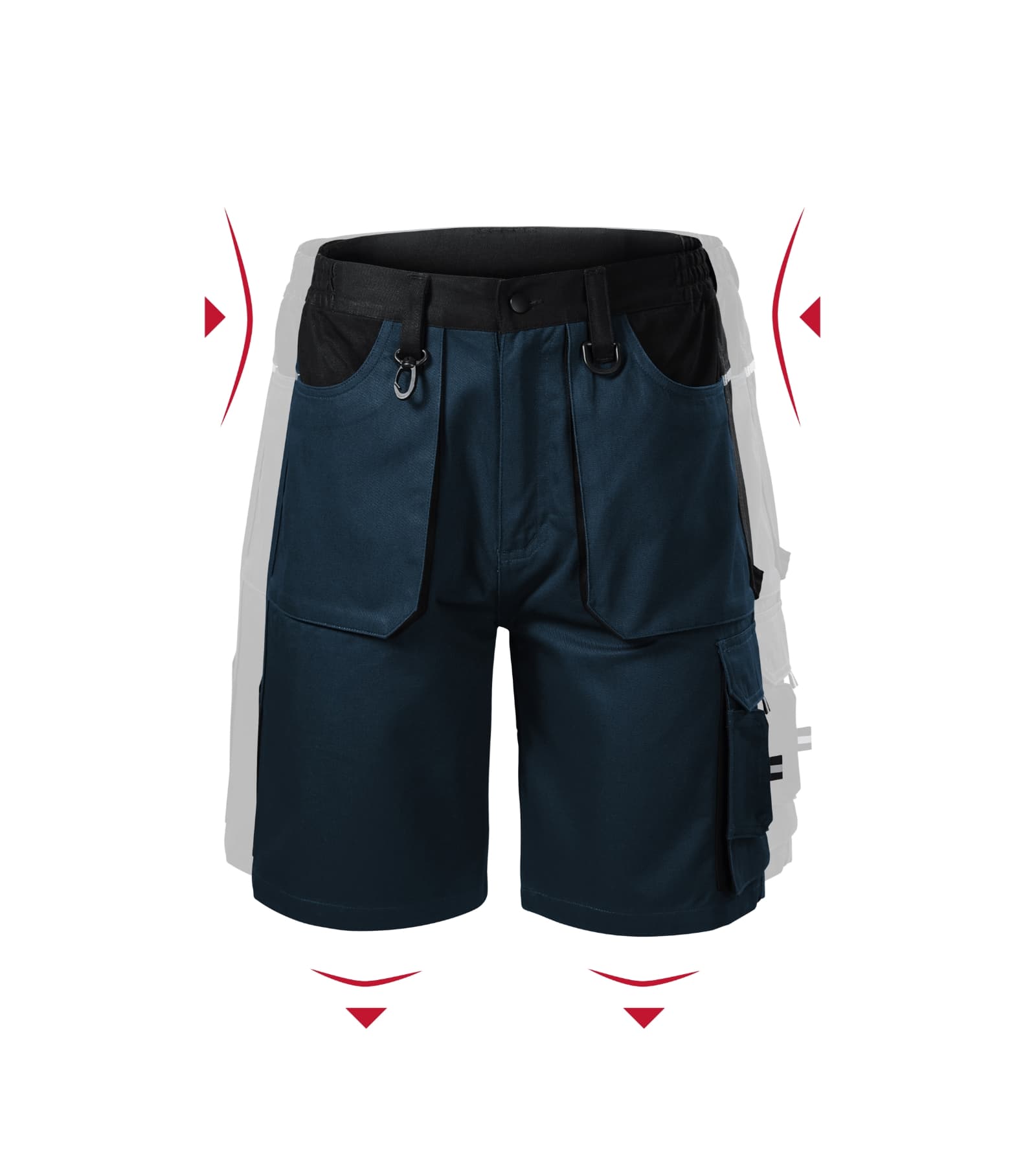 Delta Loom - Work Shorts men's 100% cotton - W05 in navy blue