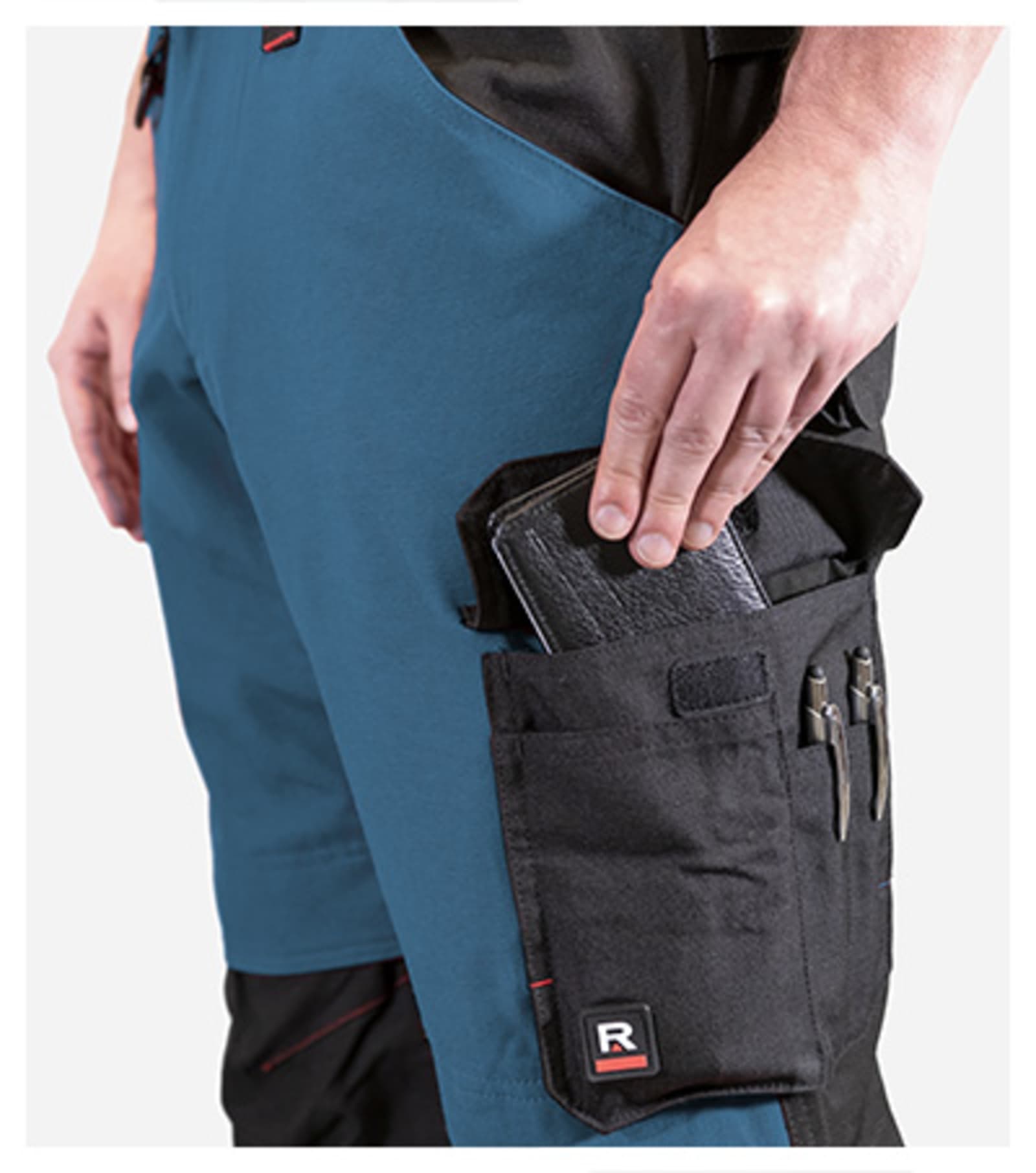 Cinder Path - Work Trousers men's 66% polyamide, 34% cotton - W07 in petrol blue