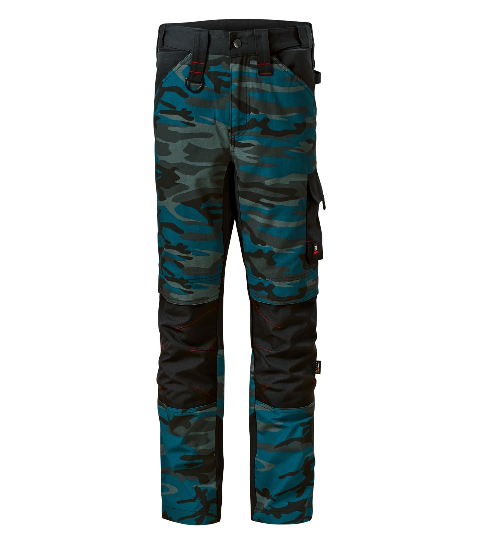 Amber Peak - Work Trousers men's 65% polyester, 35% cotton - W09 in camouflage petrol