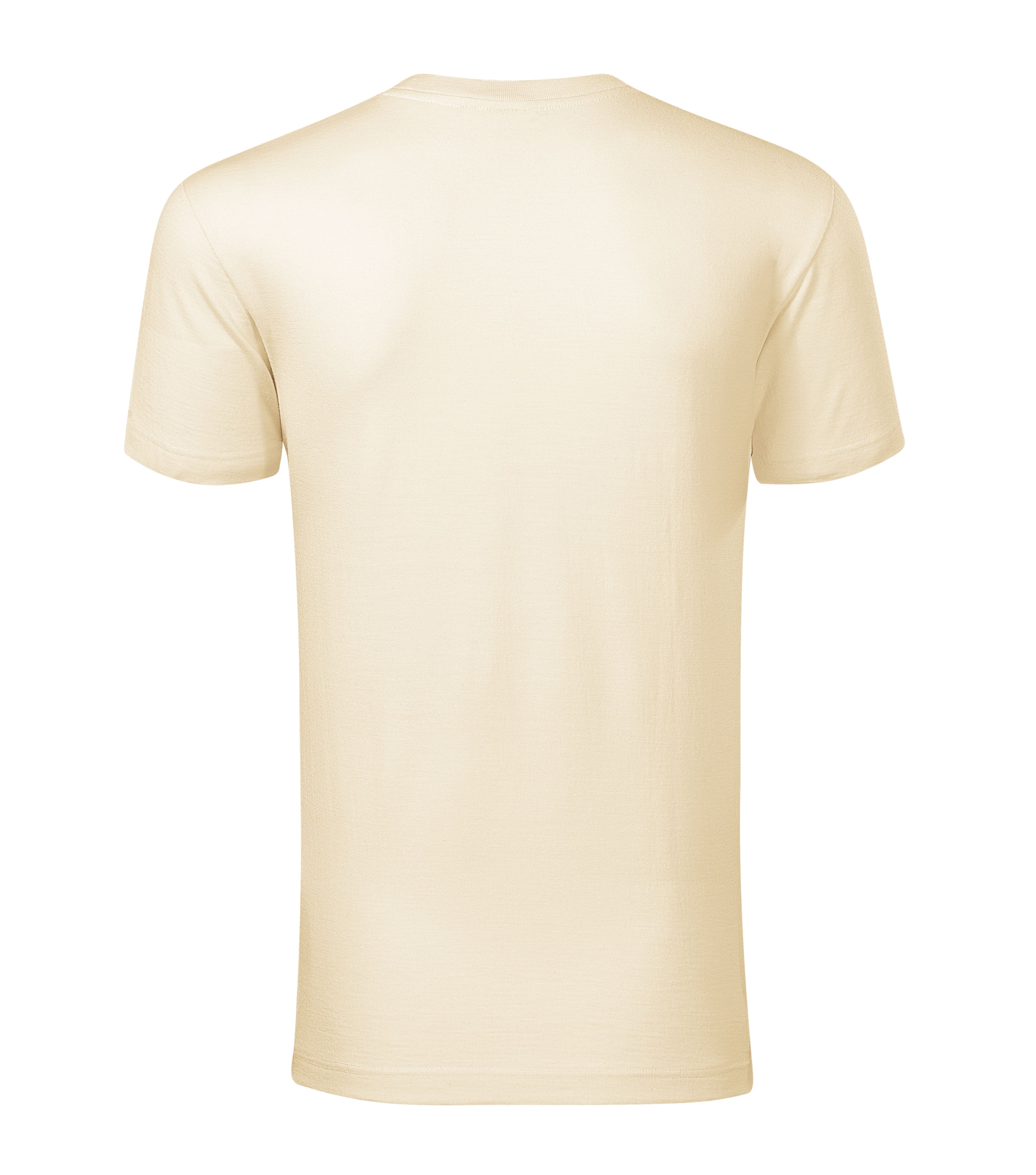 Storm Loom - T-shirt men's 100% MERINO wool - 157 in Almond