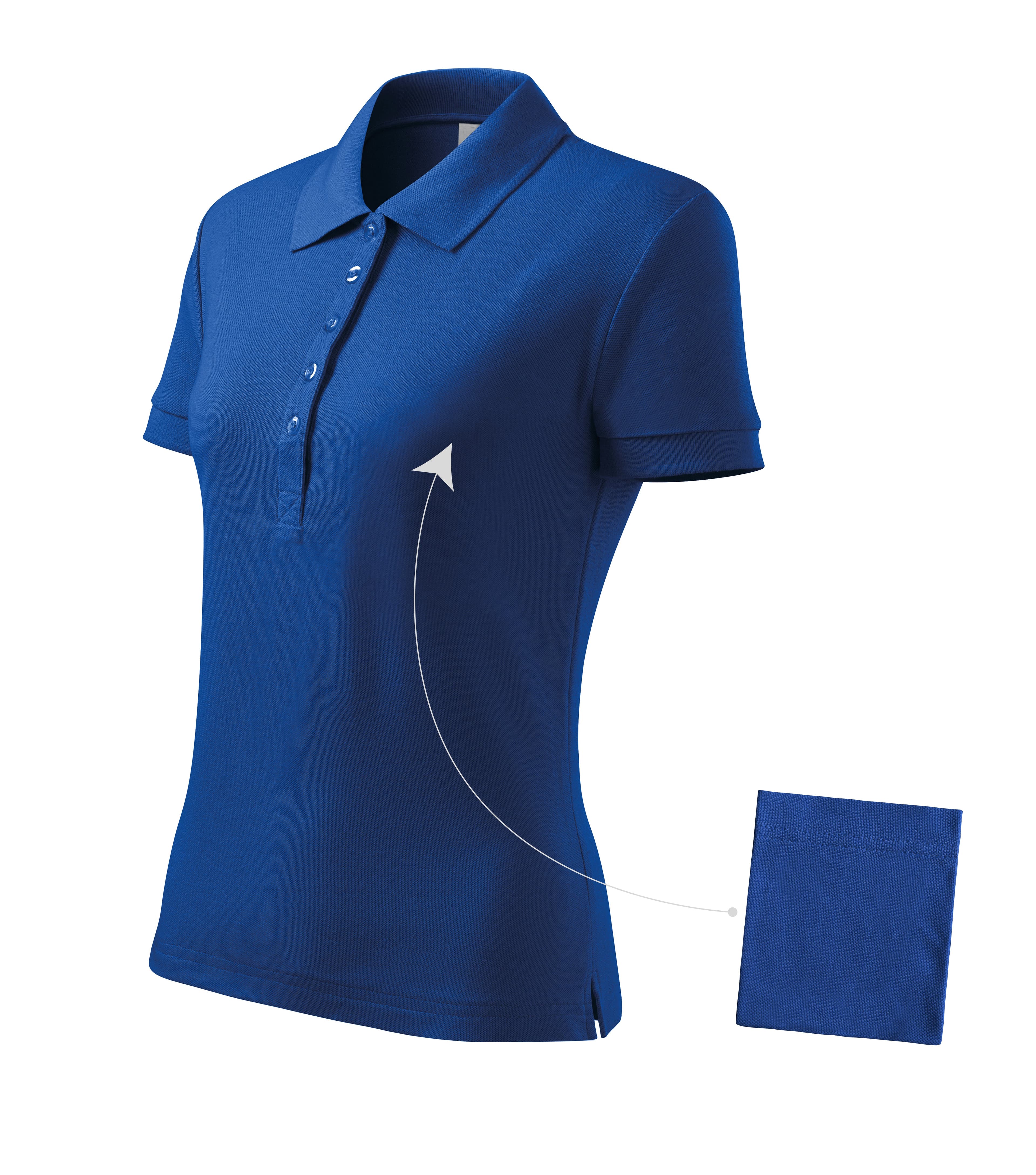 Amarine - Polo shirt women's 100% cotton - 213 in Royal blue