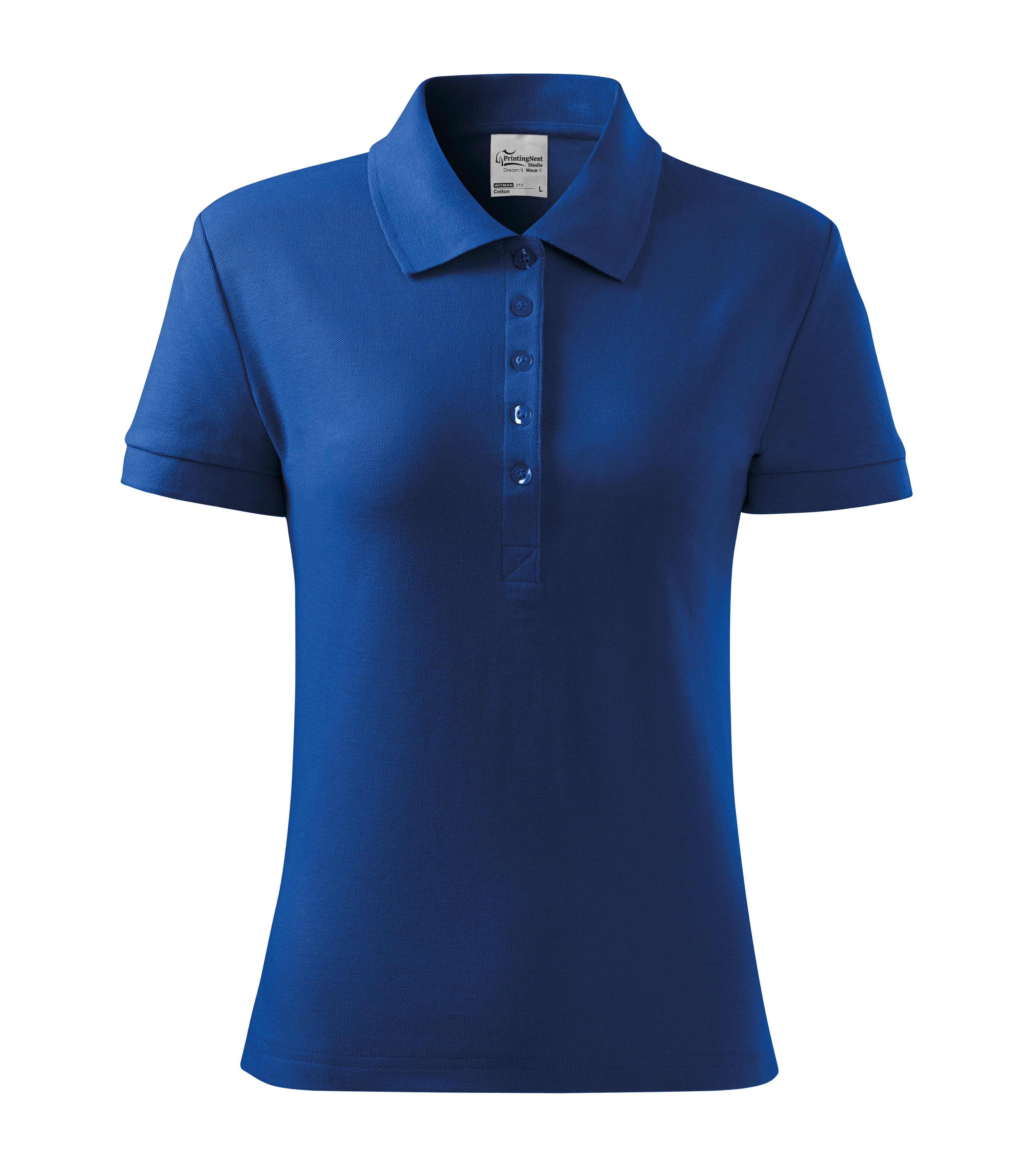 Amarine - Polo shirt women's 100% cotton - 213 in Royal blue