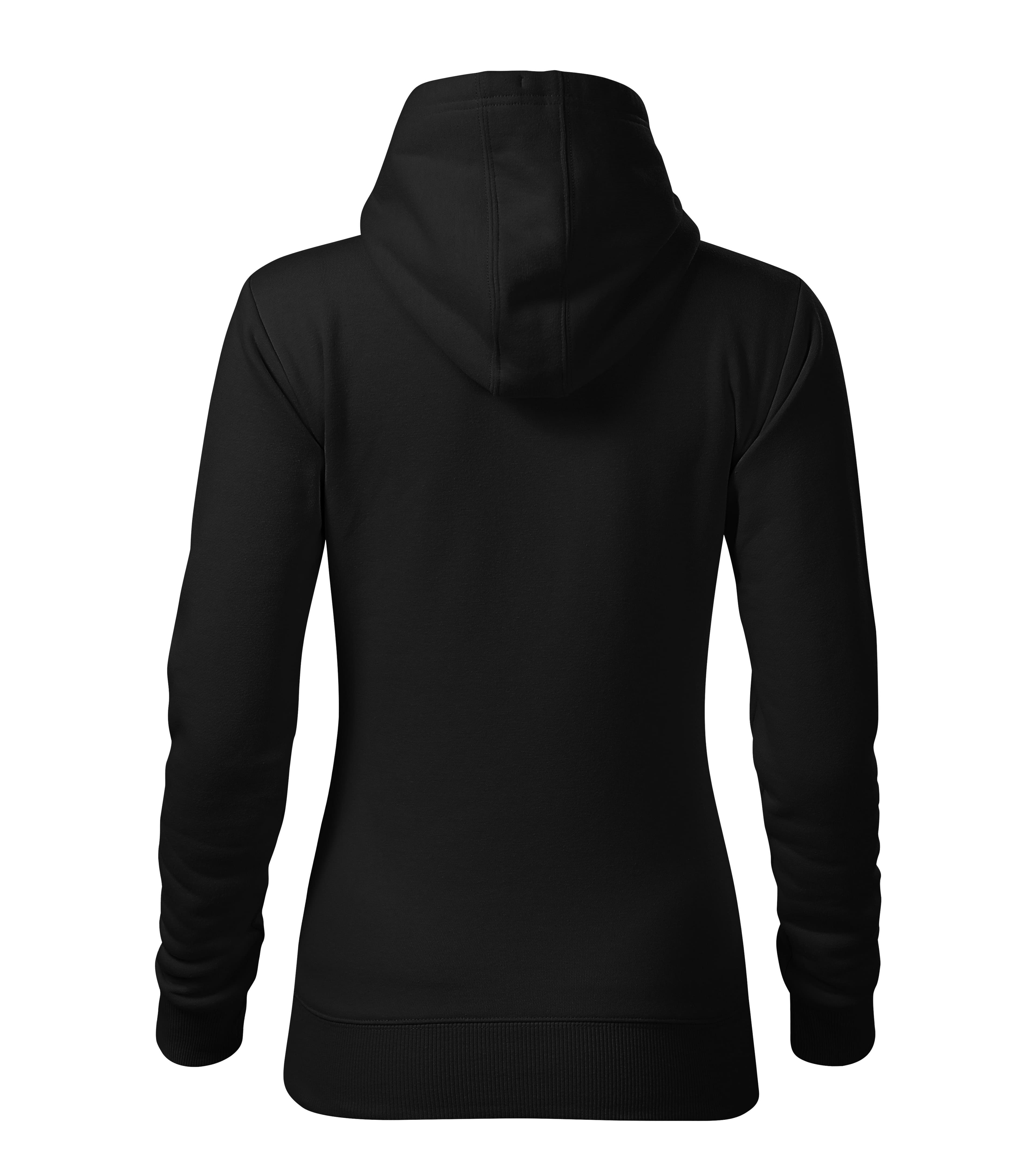 Solene - Sweatshirt women's 65% cotton 35% polyester - F14 in Black