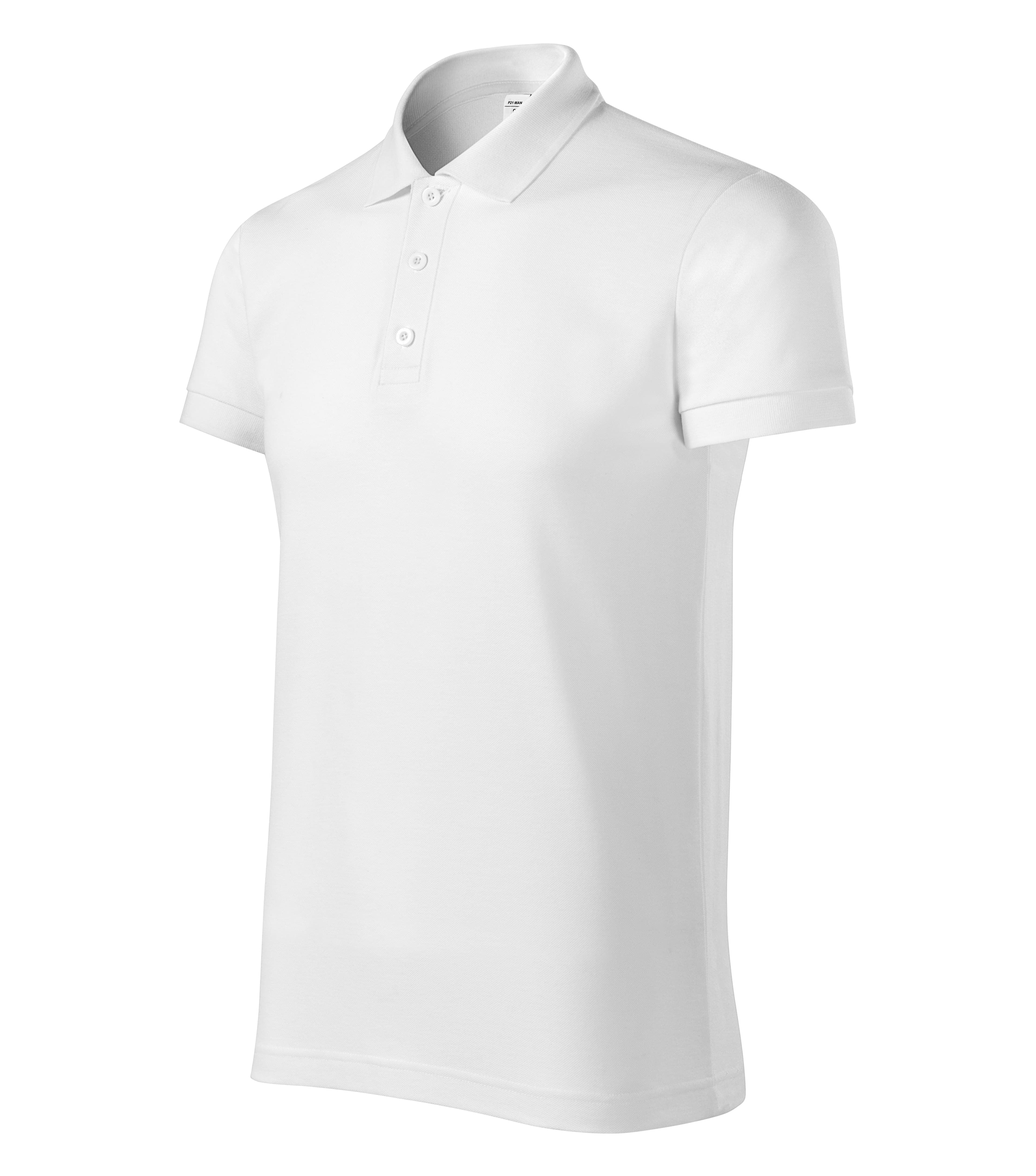 Basaltine - Polo Shirt men's 65% cotton 35% polyester - P21 in White