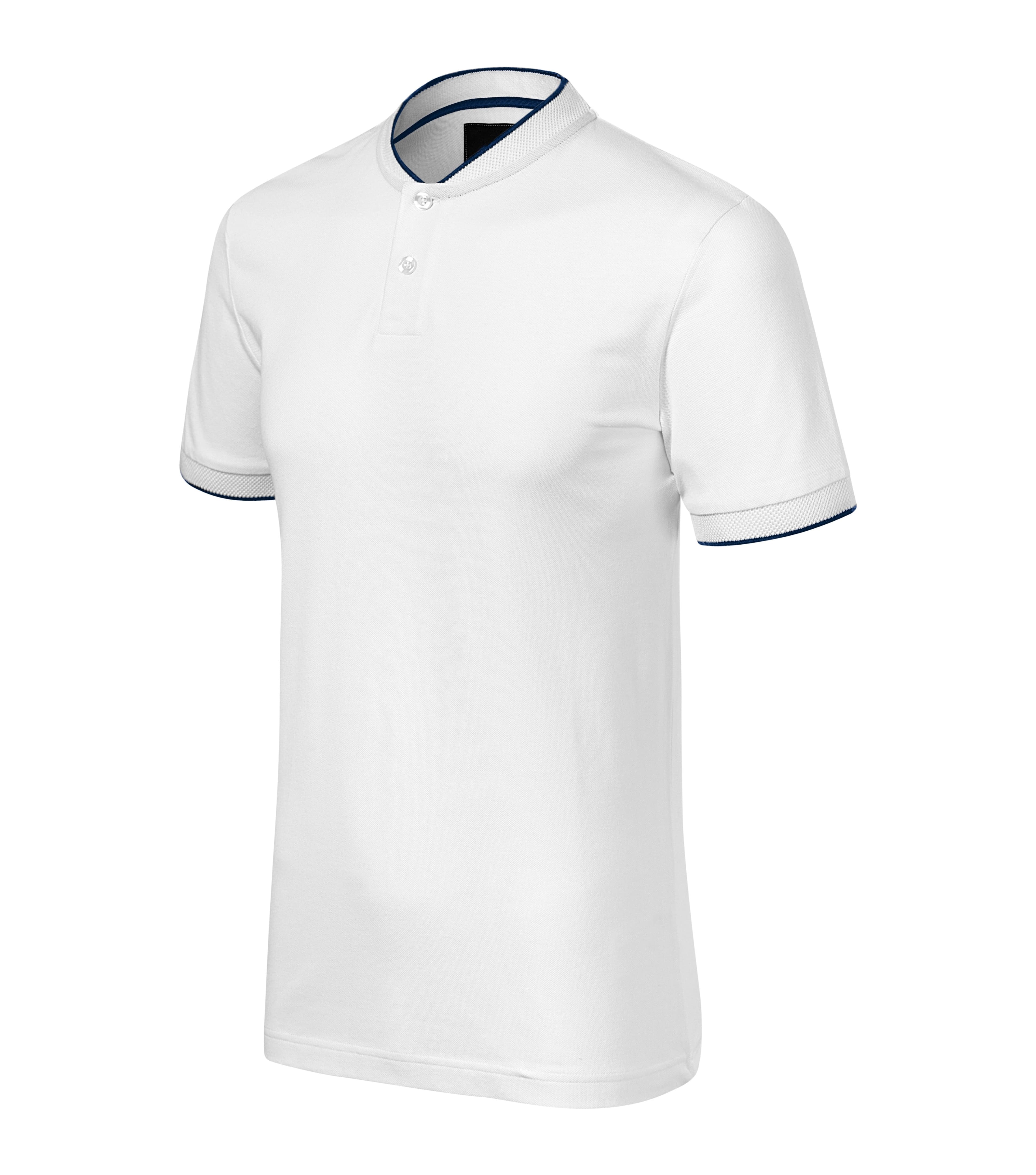 Drakon Sphere -Polo shirt men's 100% cotton, bomber collar- 273 in White