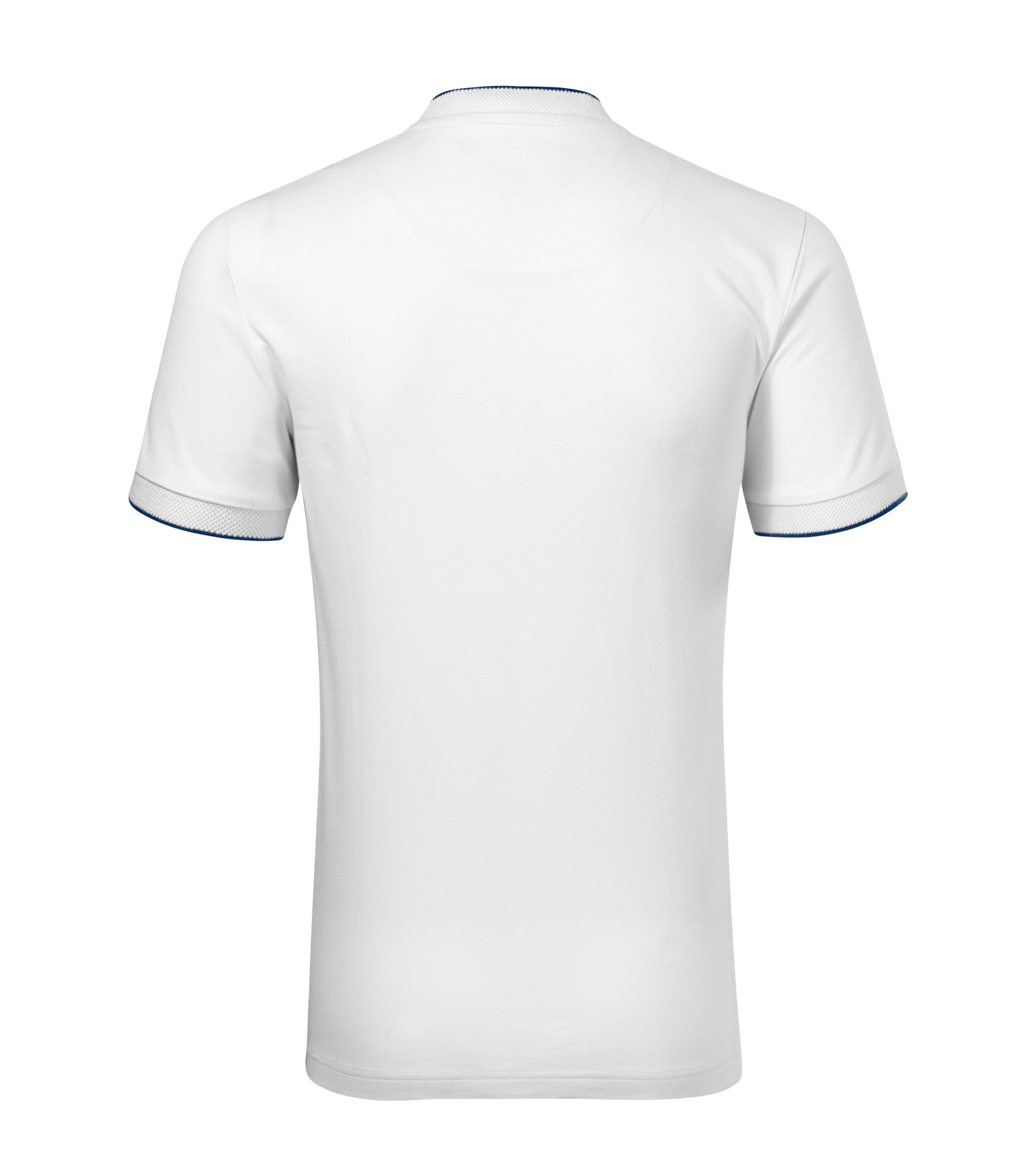 Drakon Sphere -Polo shirt men's 100% cotton, bomber collar- 273 in White