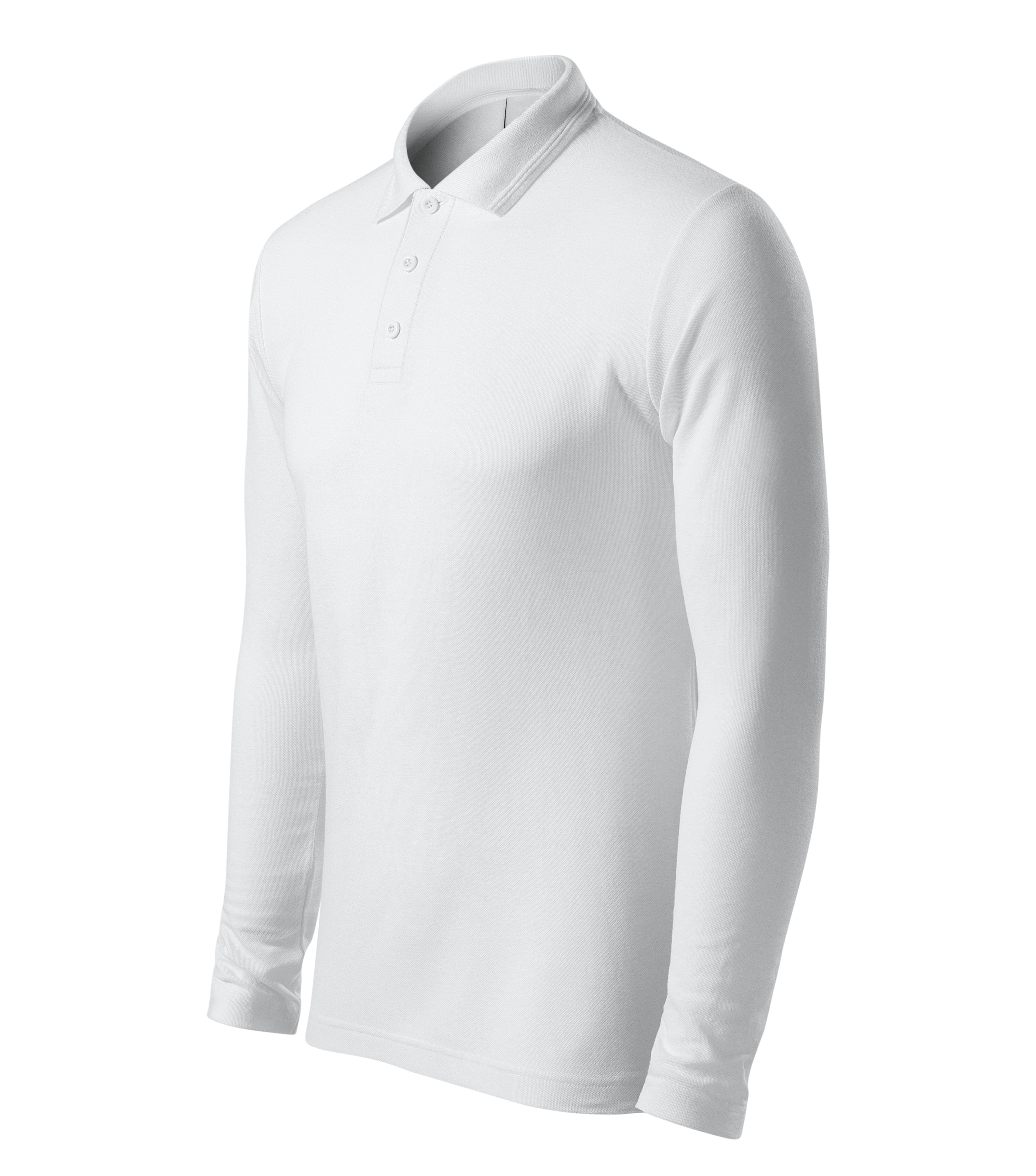 Helion Prime - Polo shirt men's 65% cotton 35% polyester (long sleeve)- 221 in White