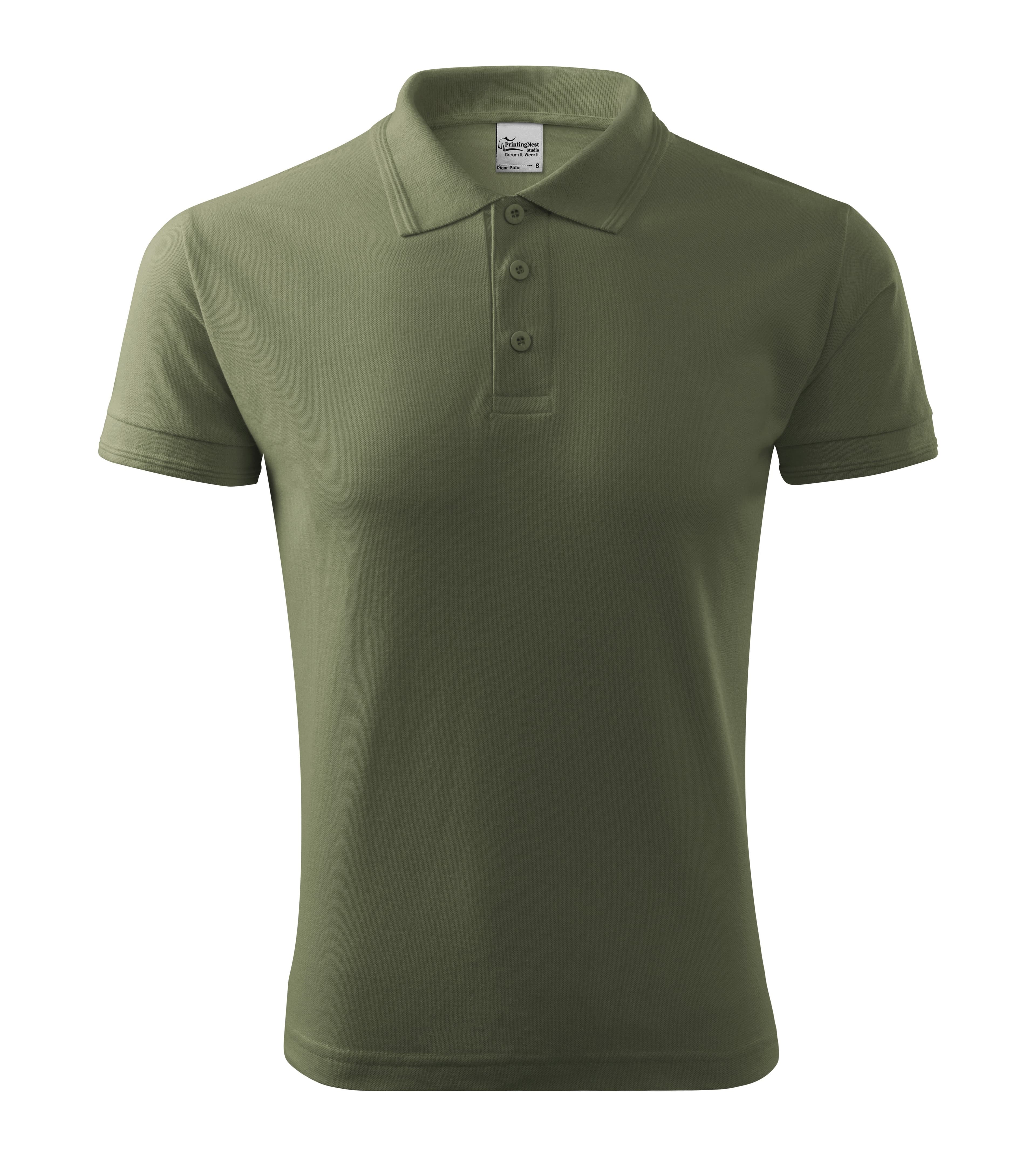 Solvante - Polo shirt men's 65% cotton 35% polyester FREE - F03 in Khaki