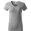 Solar Bloom - T-shirt women‘s 95% cotton 5% elastane - 128 - Dark gray melange