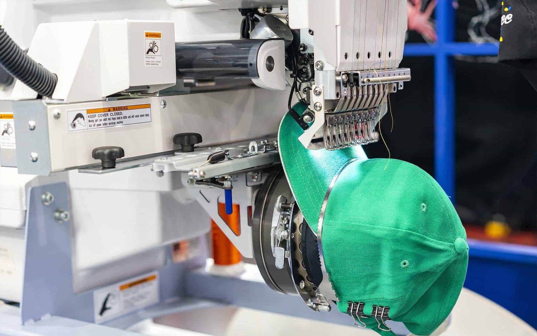 Embroidery for workwear, caps and premium apparel