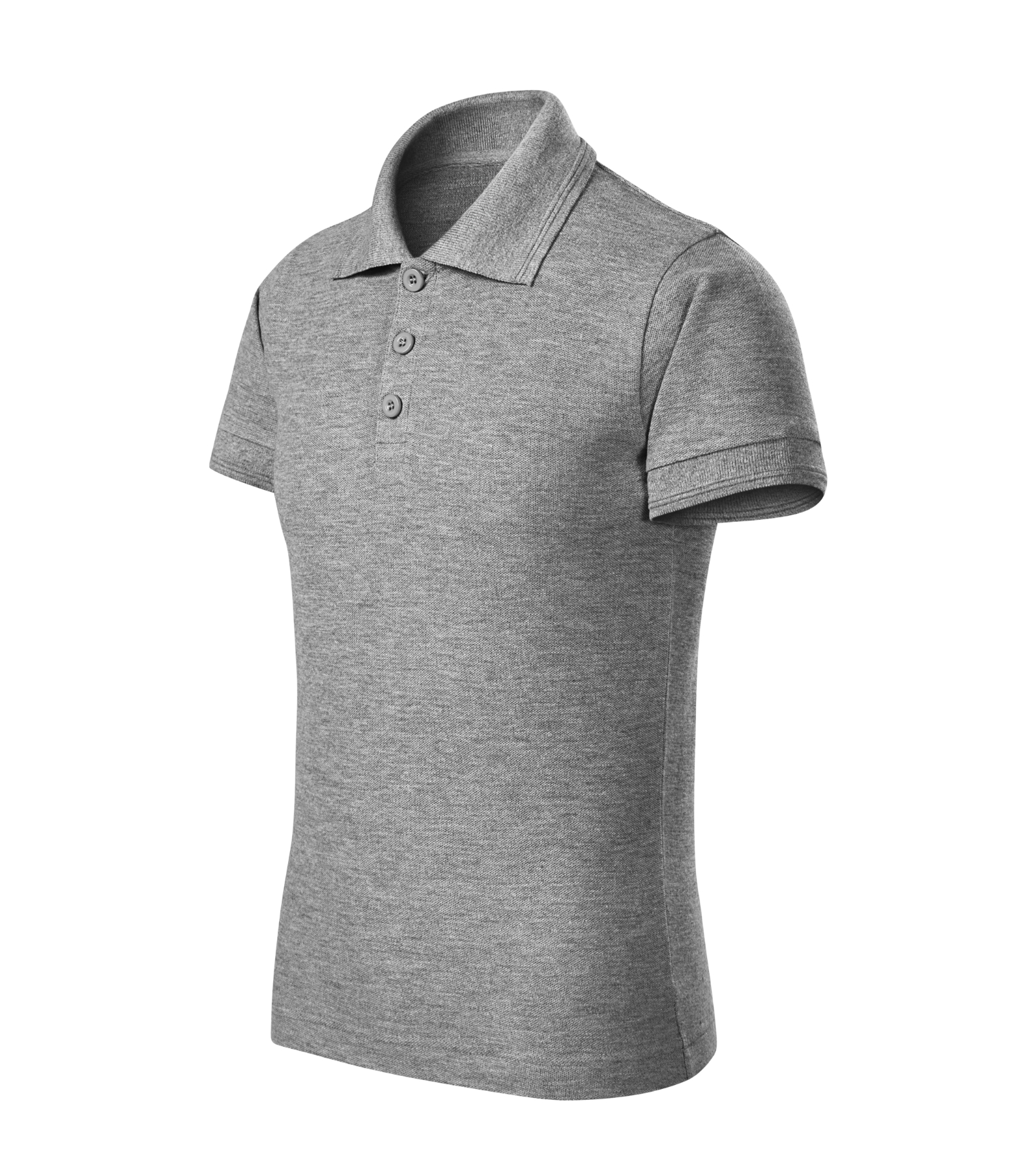 Sierra Trail - Polo Shirt kids 65% cotton, 35% polyester - F22, dark gray melange, size 158 cm/12 years