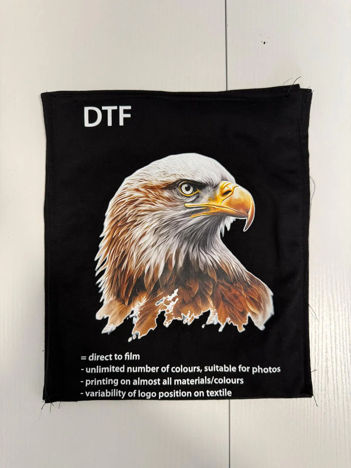 Real examples of DTF prints